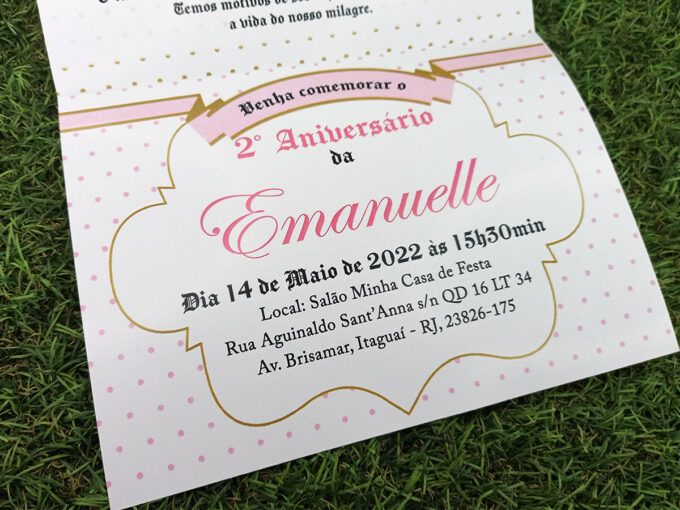 Convite Para Aniversário Tema Carrossel Encantado Rosa