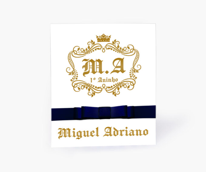 Convite Infantil Personalizado Tema Realeza Ursinho