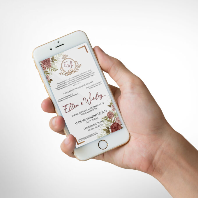 Convite digital para whatsapp casamento bodas festa aniversário