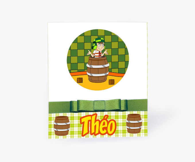 Convite Infantil Aniversário 1 Aninho Personalizado Tema Chaves Barril Verde