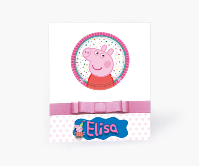 Convite Aniversário Infantil Personalizado Tema Peppa Pig George Pig Rose