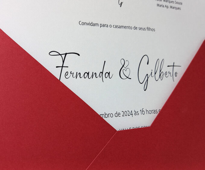 Convite com envelope carta Marsala casamento 15 anos aniversário