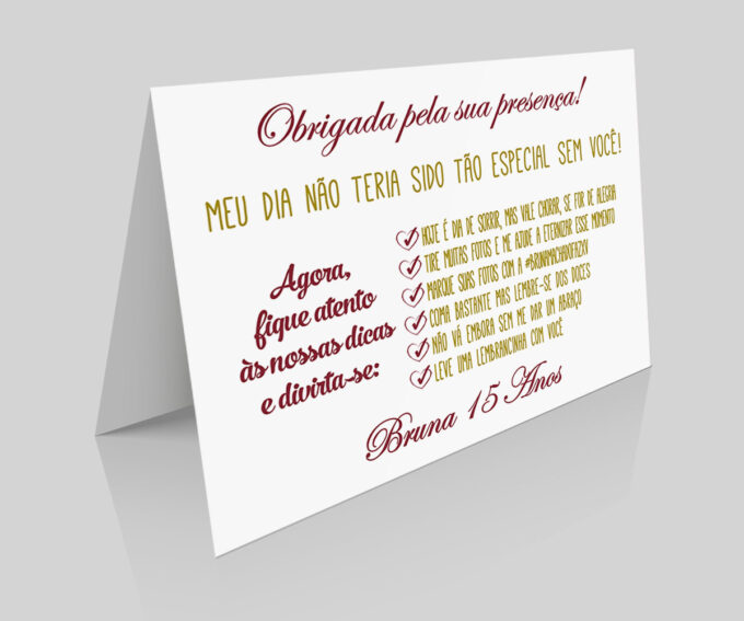 Placa de Mesa Numeração e agradecimento Aniversario 15 anos Flores Marsala e dourado
