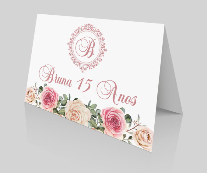 Placa de Numeração Rosê Agradecimento Marcador Mesa casamento 15 Anos Aniversario