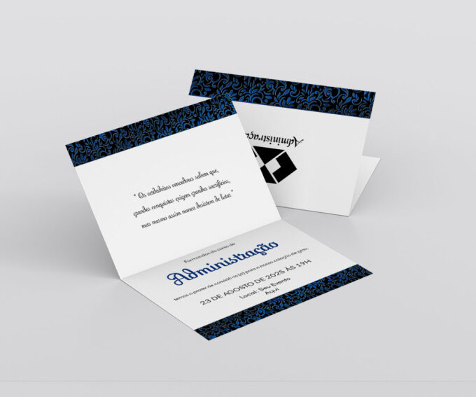 Convite para formatura em Administração Formandos Adm